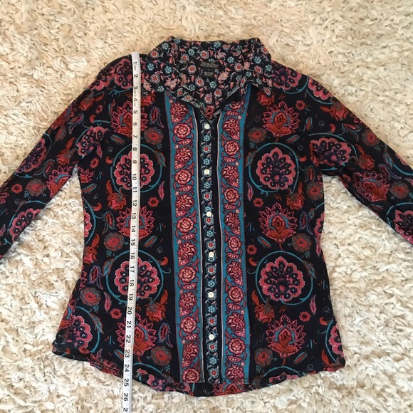 SOLD Lucky brand floral button down large - Picture 4 of 7